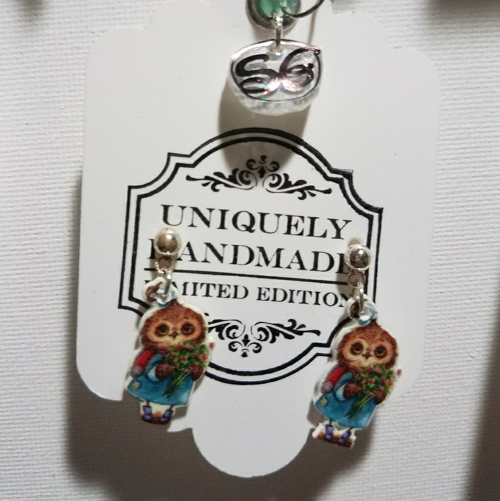 earrings ,adorable baby girl owl